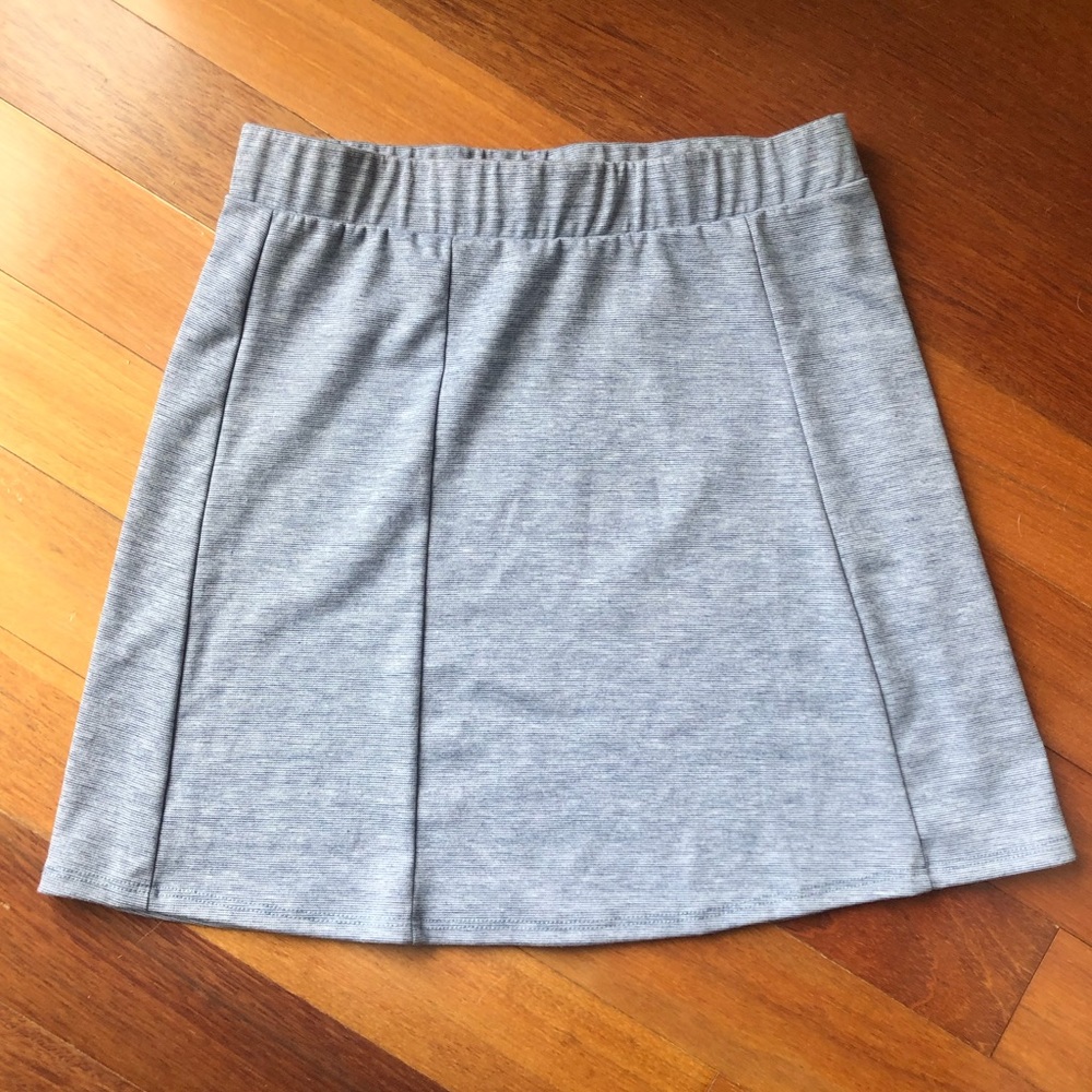 Blue and White Stripe Women’s Wet Seal Circle Skirt with Elastic Waist